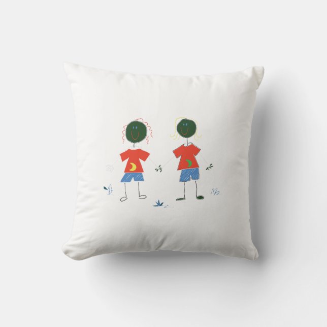 TWEE STOKFIGUREN. KUSSEN (Voorkant)