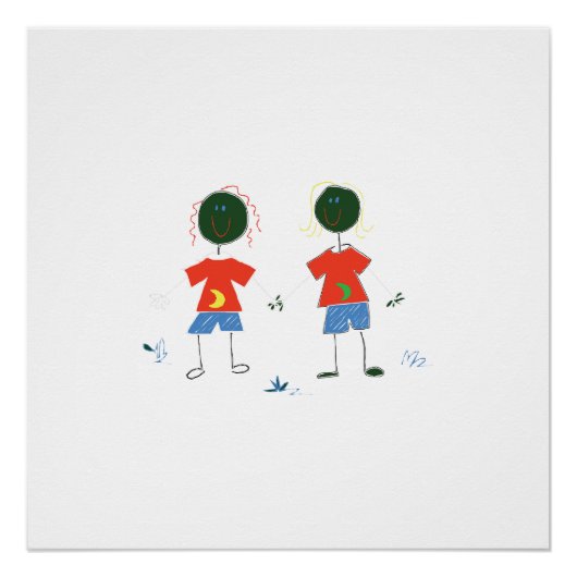TWEE STOKFIGUREN. PERFECT POSTER (Voorkant)