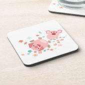 Twee Stomme Cartoon Varkens in de reeks van de Ond Onderzetter (Linkerzijde)