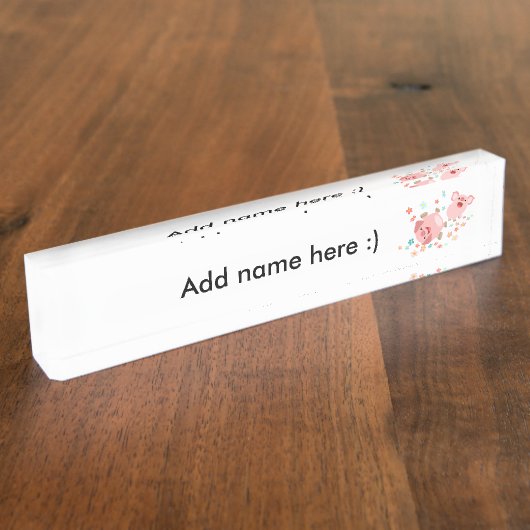 Twee Stomme Cartoon Varkens in het Bord van de Naa Naambordje (Zijkant)