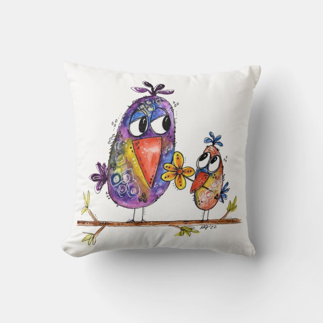 Twee stomme en gedode vogels kussen (Voorkant)