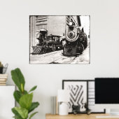 Twee stoomlocomotieven poster (Thuiskantoor)