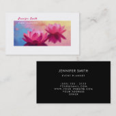 Twee stralende waterlotus visitekaartje (Voorkant / Achterkant)