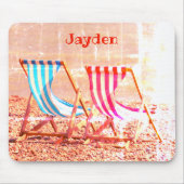 Twee stranddekken, effect, gepersonaliseerd muismat (Voorkant)