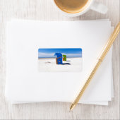 Twee strandstoelen op het Noord-Zee Etiket (Insitu)