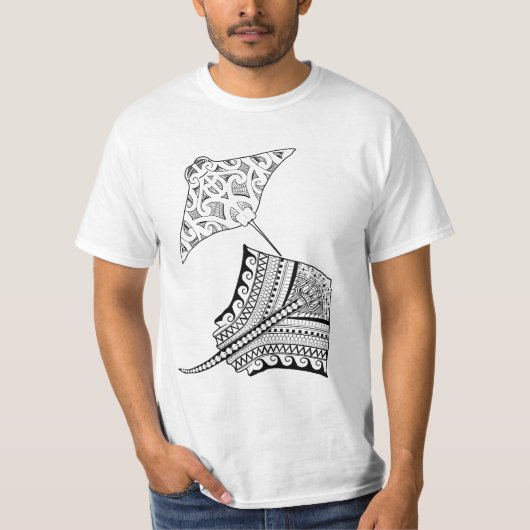Twee stringrays Shirt voor volwassen kleuren (Voorkant)