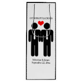 Twee Stropdassen wedden  Wijn Cadeautas (Voorkant)