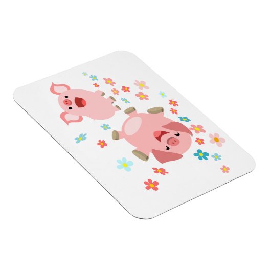 Twee stuttende Cartoons in Flexible Magnet van de  Magneet (Rechterzijde)