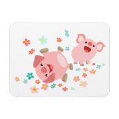 Twee stuttende Cartoons in Flexible Magnet van de  Magneet (Horizontaal)