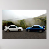 Twee subarus in de Smoky Mountains Poster (Voorkant)