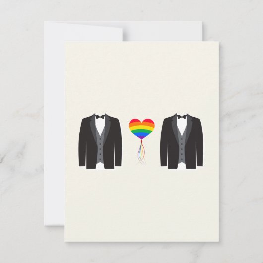 Twee Suits Gay Marriage Save the Date (Achterkant)