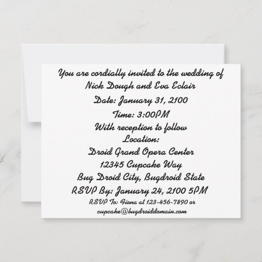 Twee sukkels weddenschappen kaart (Achterkant)