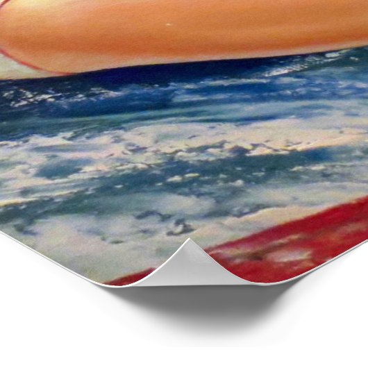 Twee Surfer-meisjes van William Fulton Soare Poster (Hoek)