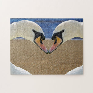 TWEE SWANEN IN LOVE JIGSAW PUZZLE LEGPUZZEL