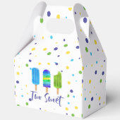 Twee Sweet 2e Verjaardag blauw groen Bedankdoosjes (Voorkant)