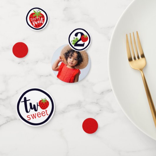 TWEE Sweet Aardbei Birthday Girl 2e jaar Confetti (Groep)