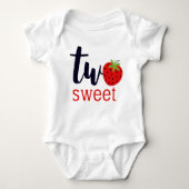 TWEE Sweet Aardbei Birthday Girl 2e jaar Romper (Voorkant)