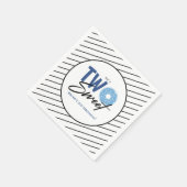 TWEE Sweet Blue Doughnut 2e Verjaardagsfeest Servet (Hoek)