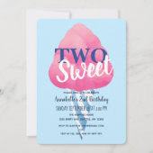 Twee Sweet Cotton Snoep Kinder tweede verjaardag Kaart (Voorkant)