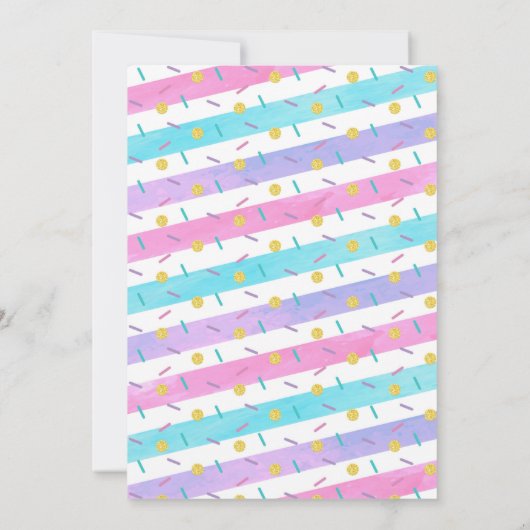 Twee Sweet Donut 2e verjaardag uitnodigingen (Achterkant)