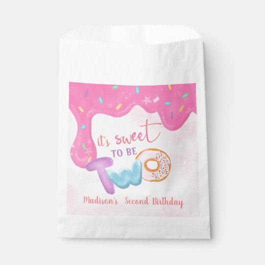 Twee Sweet Donut Birthday Bord Napkins Bedankzakje (Voorkant)