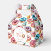 Twee Sweet Donuts 2e verjaardagsfeestje Bedankdoosjes (Voorkant Zijde)