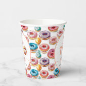Twee Sweet Donuts 2e verjaardagsfeestje Papieren Bekers (Links)