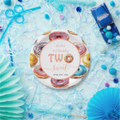 Twee Sweet Donuts 2e verjaardagsfeestje Papieren Bordje (Feest)