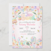 Twee Sweet Pastel Snoep Shop Tweede Verjaardag Kaart (Voorkant)