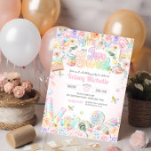 Twee Sweet Pastel Snoep Shop Tweede Verjaardag Kaart