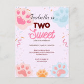 Twee Sweet PAW kat en Sprinkles 2e Verjaardag Girl Briefkaart (Voorkant)