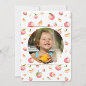 Twee Sweet Peach 2e verjaardag foto Kaart (Achterkant)