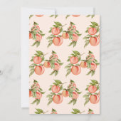 Twee Sweet Peaches Twins Baby shower Uitnodiging (Achterkant)