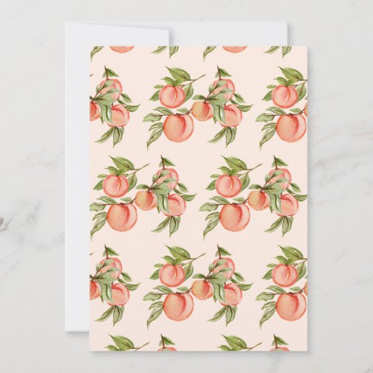 Twee Sweet Peaches Twins Baby shower Uitnodiging (Achterkant)