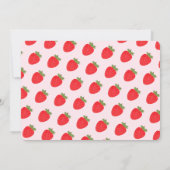 Twee Sweet Strawberry Kinder Tweede Verjaardag Fot Kaart (Achterkant)