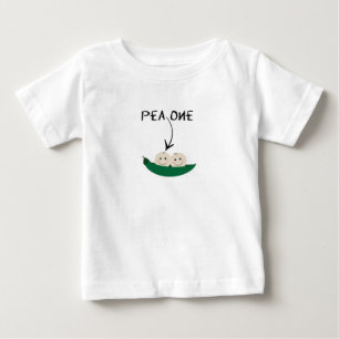 Twee T-shirt voor twee erwten in een pod.