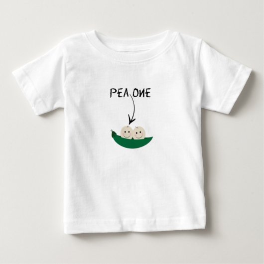 Twee T-shirt voor twee erwten in een pod. (Voorkant)