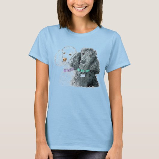 Twee T-shirts met poodles (Voorkant)