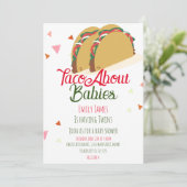 Twee Tacos Twins Baby shower Kaart (Staand voorkant)