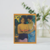 Twee Tahitiaanse vrouwen (1899) door Paul Gauguin Briefkaart (Staand voorkant)