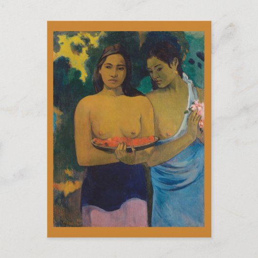 Twee Tahitiaanse vrouwen (1899) door Paul Gauguin Briefkaart (Voorkant)