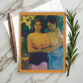 Twee Tahitiaanse vrouwen (1899) door Paul Gauguin Briefkaart