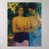 Twee Tahitiaanse vrouwen (1899) door Paul Gauguin Poster (Voorkant)