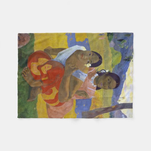 Twee Tahitiaanse vrouwen, Gauguin Fleece Deken (Voorkant (Horizontaal))