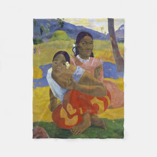Twee Tahitiaanse vrouwen, Gauguin Fleece Deken (Voorkant)