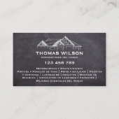 Twee Talen Bouw Handyman Carpenter Visitekaartje (Achterkant)