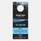 Twee Talen Druk Wassen Macht Wassen Dak Deurhanger (Voorkant)