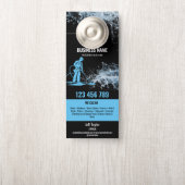 Twee Talen Druk Wassen Macht Wassen Dak Deurhanger (Op knop)