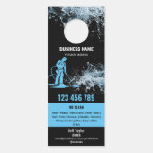 Twee Talen Druk Wassen Macht Wassen Dak Deurhanger (Achterkant)