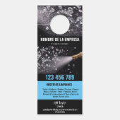 Twee Talen Druk Wassen Macht Wassen Dak Deurhanger (Voorkant)